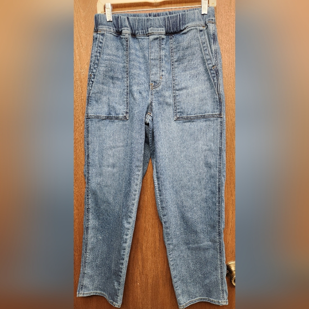 Madewell Women's Pull On Relaxed Blue Jeans